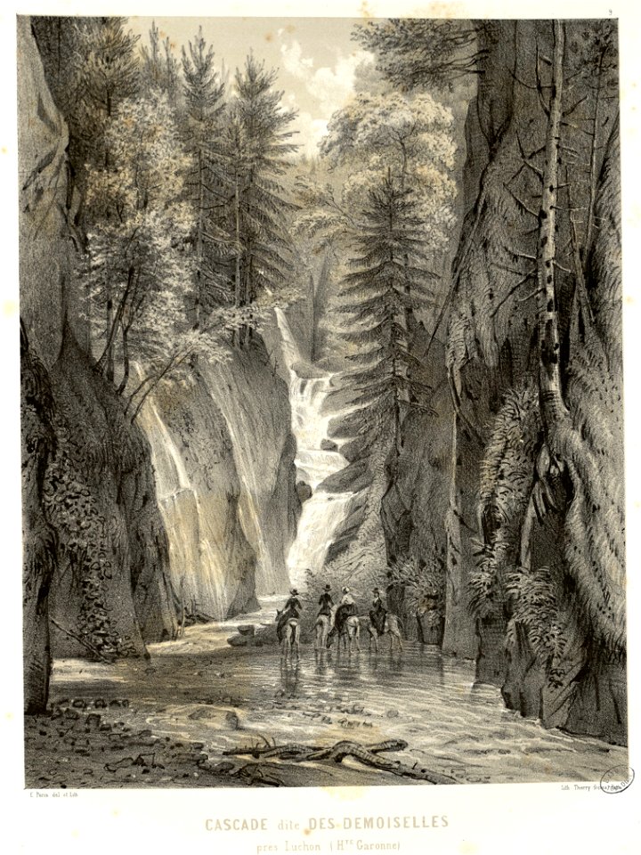 Cascade dite des Demoiselles près Luchon (Haute Garonne) - Fonds Ancely - B315556101 A PARIS 1 019