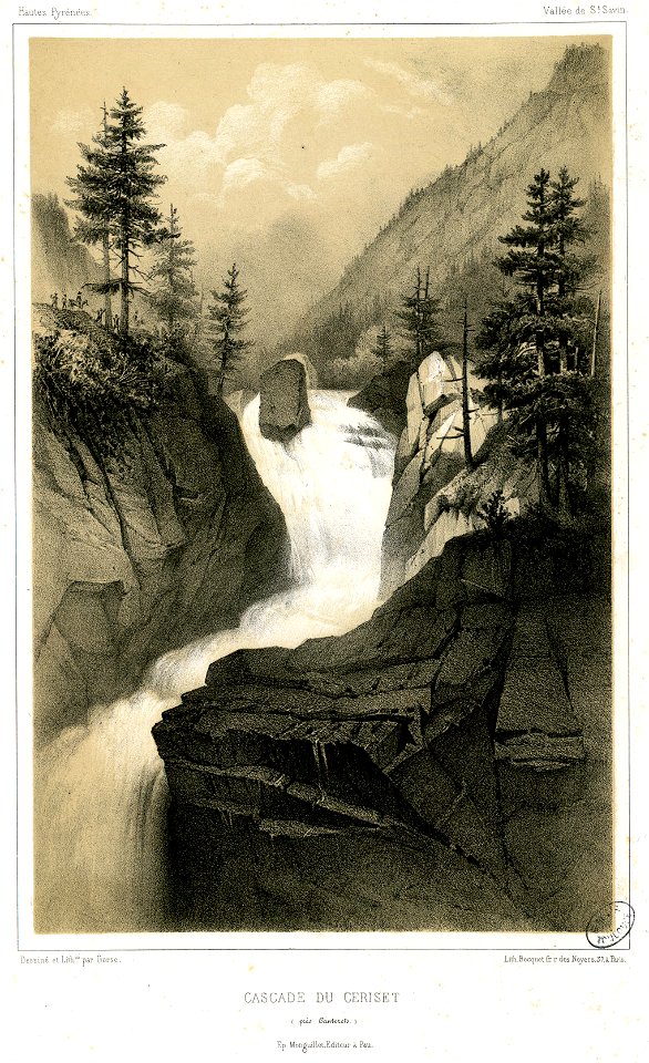 Cascade du Ceriset (près Cauterets) (Hautes-Pyrénées-Vallée de St. Savin) - Fonds Ancely - B315556101 A GORSE 9 015