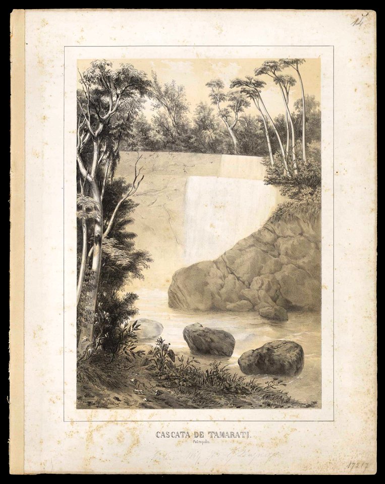 Cascata de Tamarati, Petrópolis - gravura 1