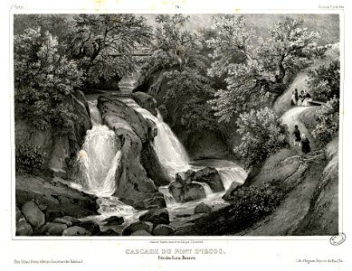 Cascade du pont d' Iscoo, près des Eaux Bonnes (Basses Pyrénées) - Fonds Ancely - B315556101 A JACOTTET 2 029