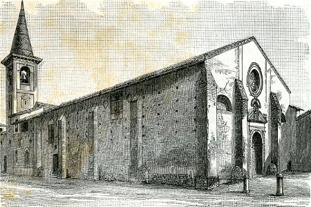 Casei Gerola chiesa parrocchiale xilografia di Barberis