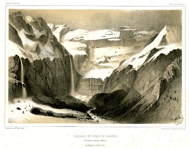 Cascades et Cirque de Gavarnie (Vue prise du premier Glacier) (Hautes-Pyrénées-Vallée de Gavarnie) - Fonds Ancely - B315556101 A GORSE 9 022
