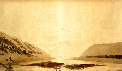 Caspar David Friedrich - Mountainous river landscape