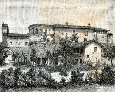 Casei Gerola castello medioevale xilografia di Barberis