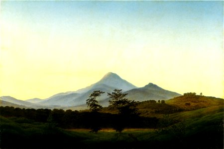 Caspar David Friedrich - Böhmische Landschaft, ca.1808