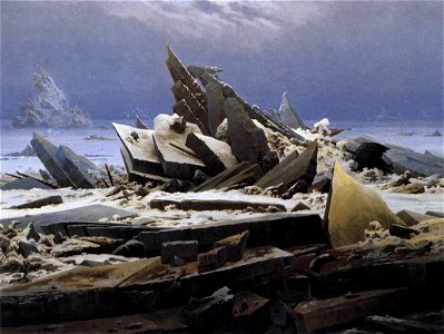 Caspar David Friedrich - The Sea of Ice - WGA8270. Free illustration for personal and commercial use.