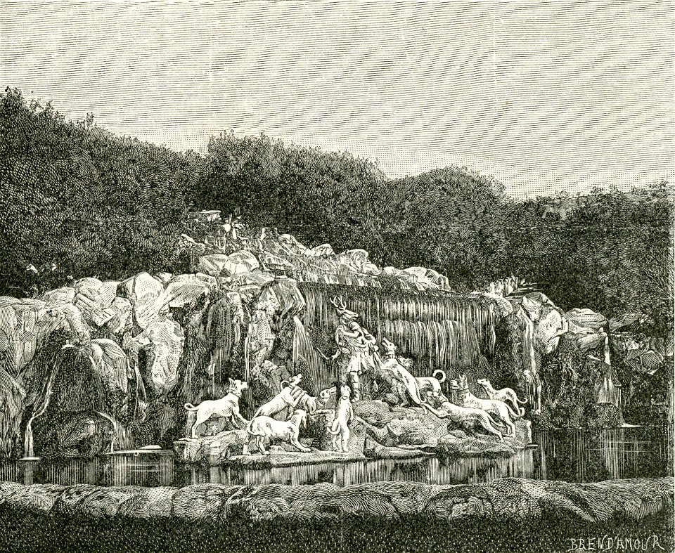 Caserta cascata d’acqua nel giardino reale