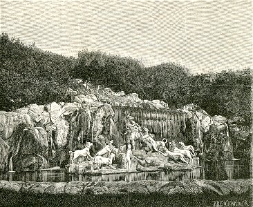 Caserta cascata d’acqua nel giardino reale