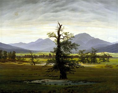 Caspar David Friedrich Village landscape in morning light