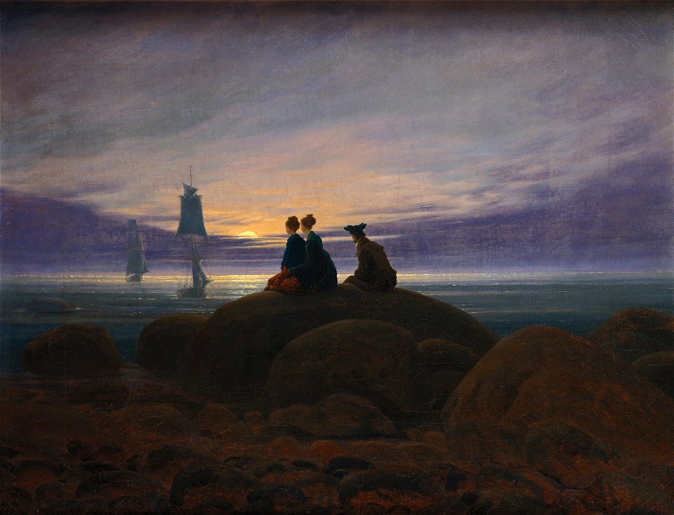 Caspar David Friedrich - Mondaufgang am Meer - Google Art Project