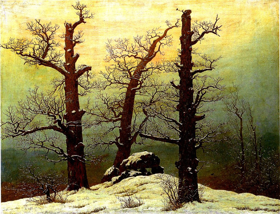 Caspar David Friedrich - Hünengrab im Schnee