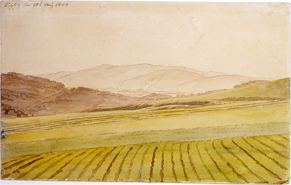 Caspar David Friedrich - Böhmische Landschaft (1828)