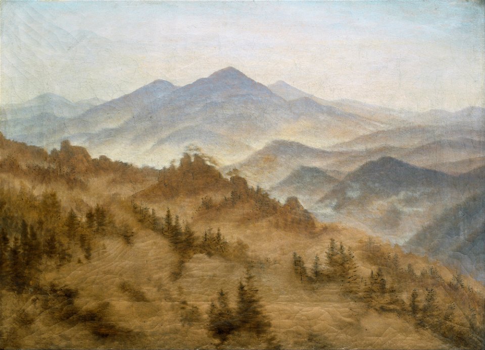 Caspar David Friedrich - Landscape with the Rosenberg in the Bohemian Mountains - Google Art Project