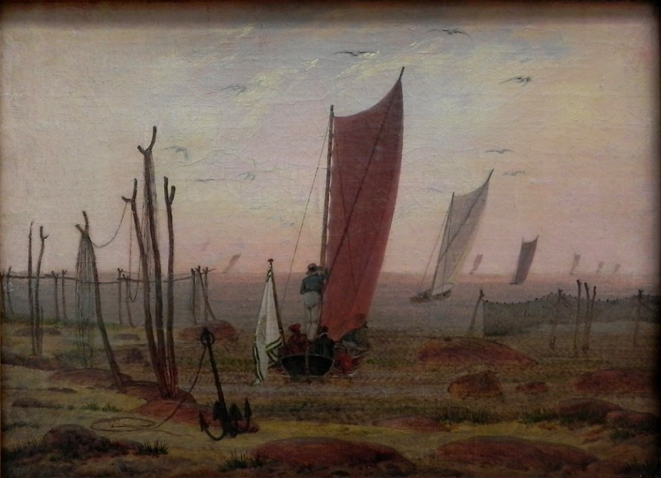 CDFriedrich-Am Morgen ausfahrende Boote