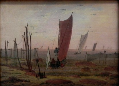 CDFriedrich-Am Morgen ausfahrende Boote