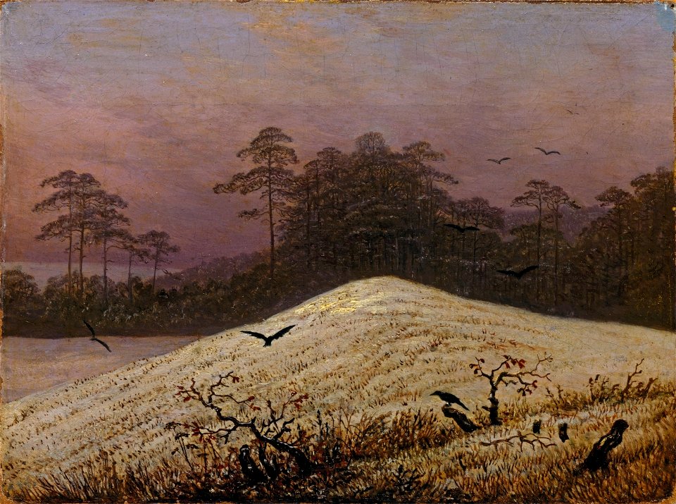 Caspar David Friedrich - Schneehügel mit Raben