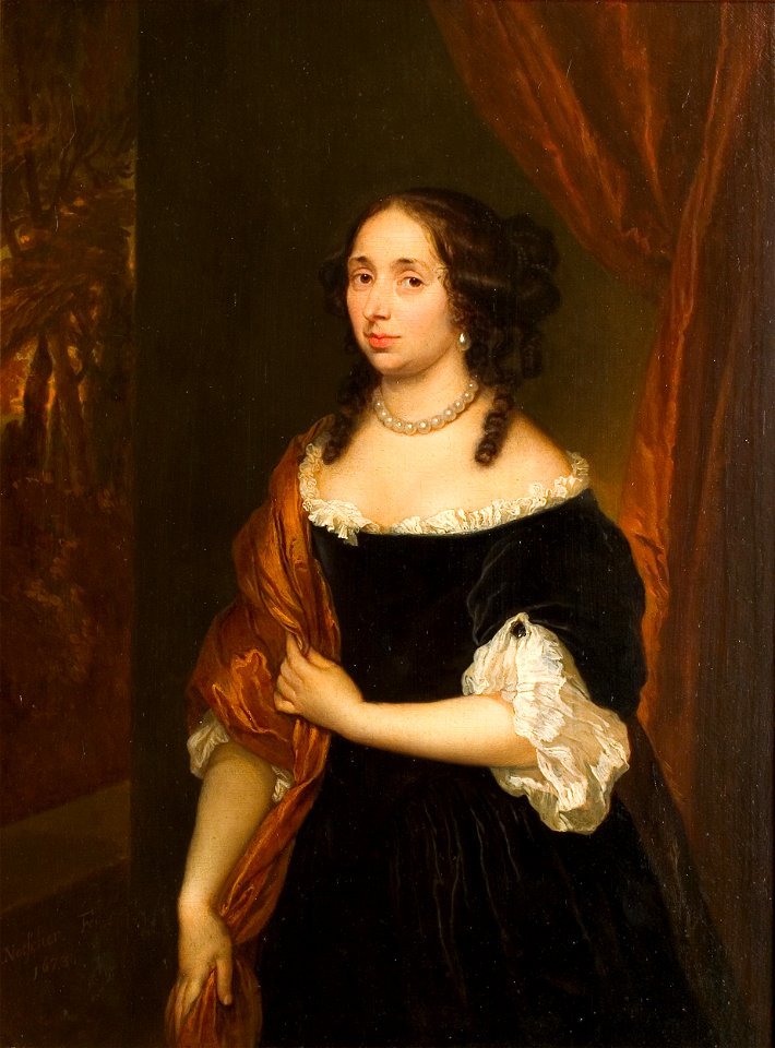 Caspar Netscher - Portret van een vrouw - 0331 - Rijksmuseum Twenthe