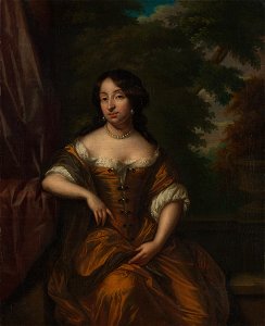 Caspar Netscher - Anna Maria Hoeufft (1646-1715). Echtgenote van Jan Boudaen Courten - SK-A-902 - Rijksmuseum
