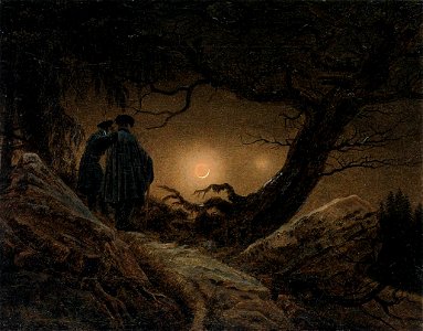Caspar David Friedrich - Two Men Contemplating the Moon - WGA08256