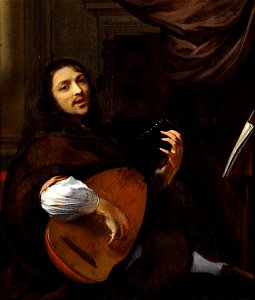 Caspar Netscher (1639-1684) (style of) - A Man Playing a Lute - 959436 - National Trust