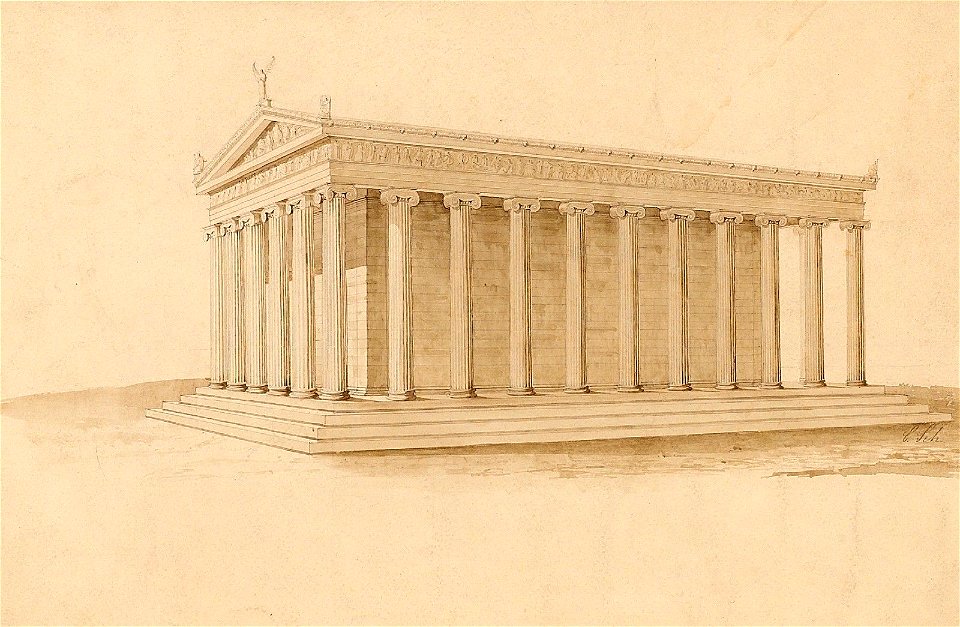 Caspar Scheuren Italienische Tempelanlage