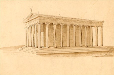 Caspar Scheuren Italienische Tempelanlage