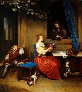 Caspar Netscher - Courtship - 67.114 - Detroit Institute of Arts