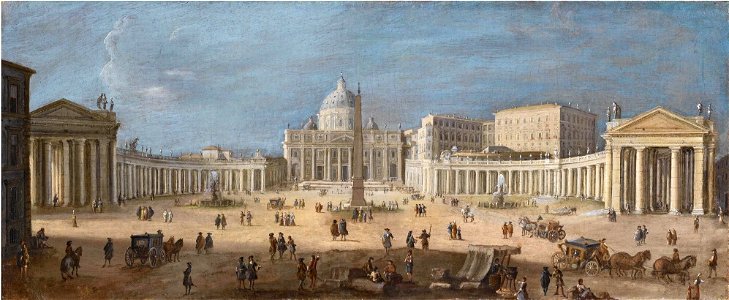 Caspar van Wittel - View of Saint Pieter's Square, Rome N08516-225-lr-1