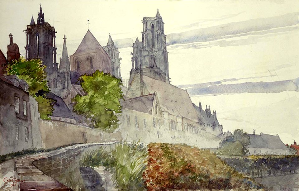 Cass Gilbert - Laon Cathedral, France - 1962.13.49 - Smithsonian American Art Museum