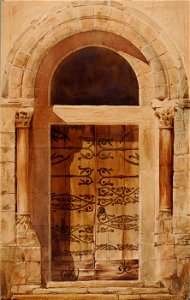 Cass Gilbert - Portal of Church of Nervy St. Sepulchre (facsimile copy of a drawing by E. Viollet Le Duc in Hotel De Cluny) - 1962.13.17 - Smithsonian American Art Museum