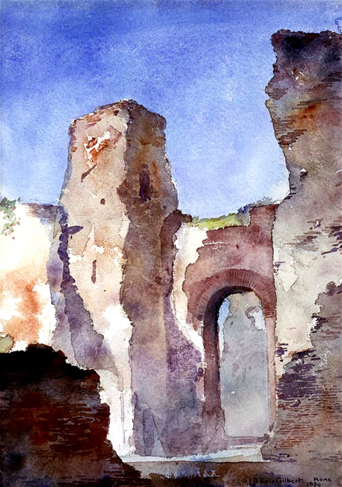 Cass Gilbert - Baths of Caracalla, Rome - 1962.13.21 - Smithsonian American Art Museum