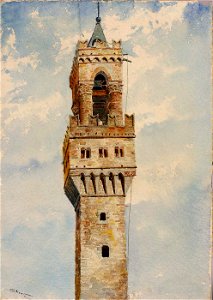 Cass Gilbert - Tower of Palazzo Vecchio, Florence, Italy - 1962.13.16 - Smithsonian American Art Museum