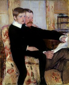 Mary Cassatt - Portrait of Alexander J. Cassatt and His Son, Robert Kelso Cassatt - PMA W1959-1-1