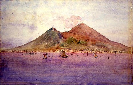 Cass Gilbert - Mt. Vesuvius from the Bay of Naples - 1962.13.43 - Smithsonian American Art Museum