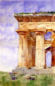 Cass Gilbert - Temple of Neptune, Paestum - 1962.13.34 - Smithsonian American Art Museum