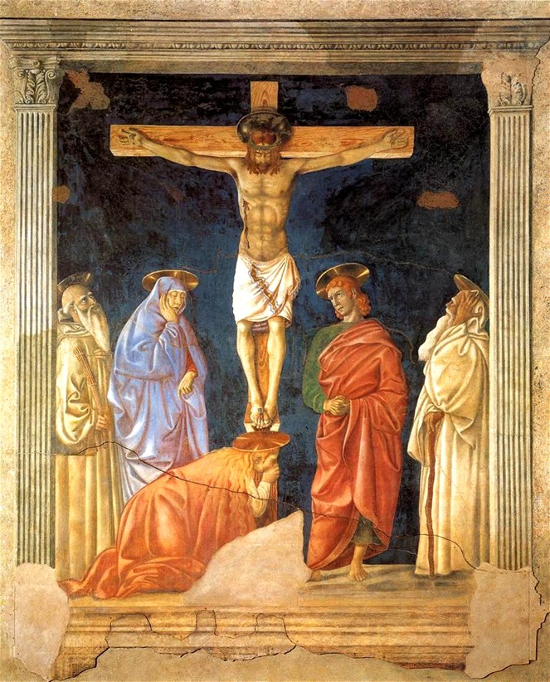 Andrea del Castagno - Crucifixion and Saints - WGA00316