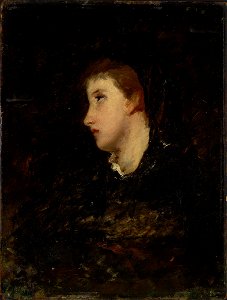 Small Profile (Head of a girl) by Mary Cassatt, ca. 1874