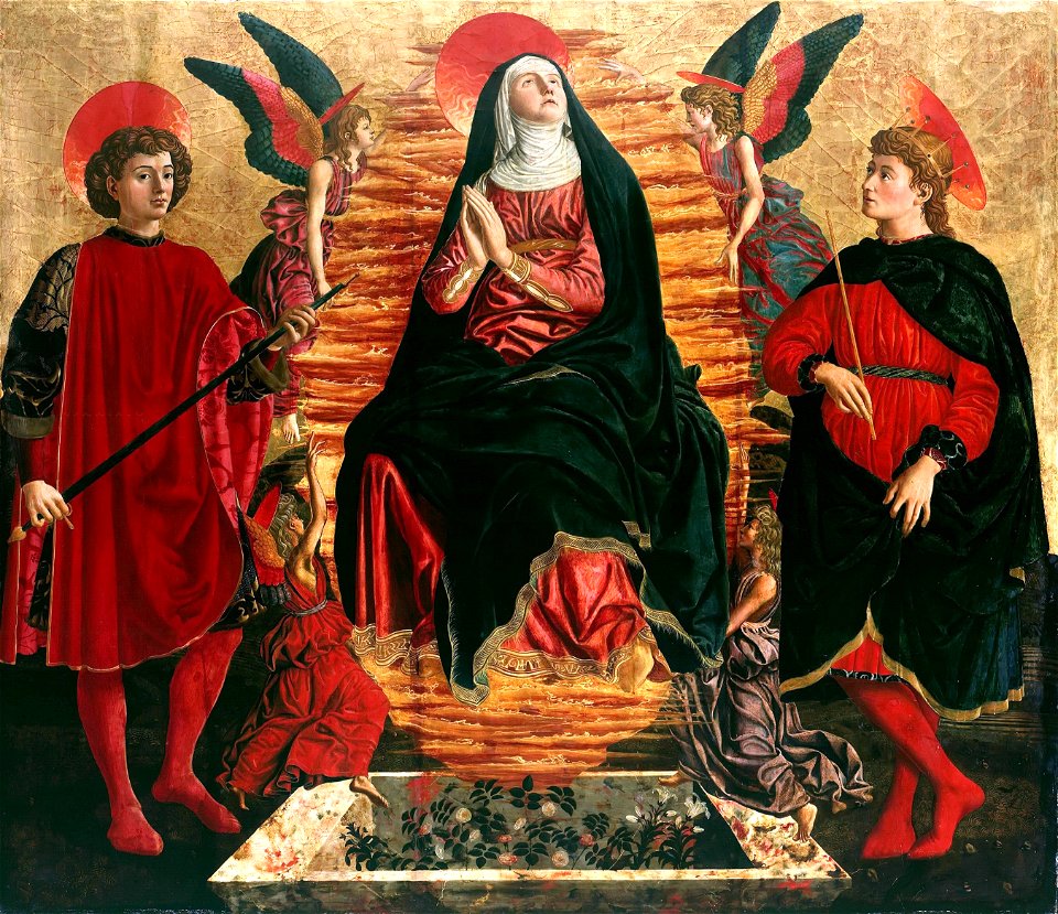 Del Castagno Andrea Our Lady of the Assumption with Sts Miniato and Julian