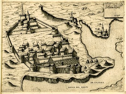 Castel nuovo fortezza nella Dalmatia - Camocio Giovanni Francesco - 1574
