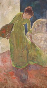 Mary Cassatt - Woman Standing, Holding a Fan, 1878–79
