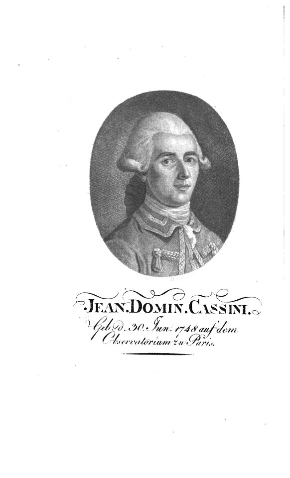 Jean Dominique Cassini 1748 AGE V08 1801 with title