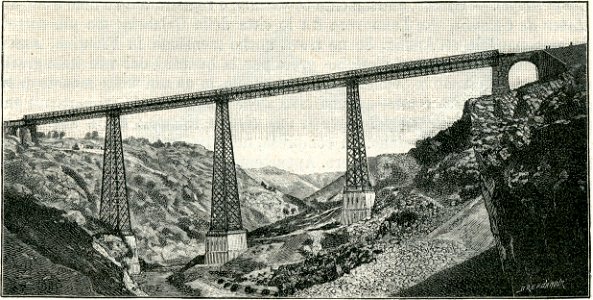 Castellaneta ponte in ferro xilografia di Richard Brend'amour 1899
