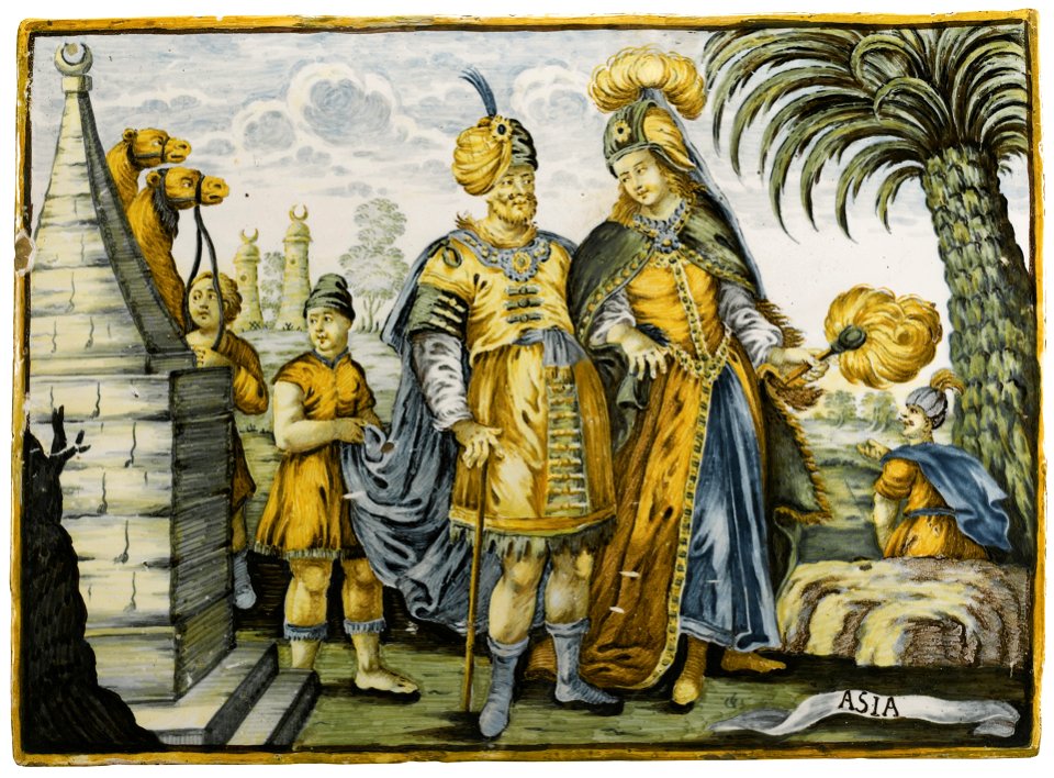 Castelli maiolica Continents Asia