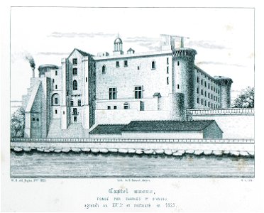 Castel nuovo, fondé par Charles 1er d'Anjou agrandi au XVe Se et restauré en 1823 - Godard - Faultrier Victor - 1857