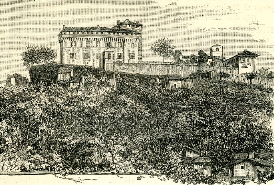 Castello di Roppolo xilografia di Barberis