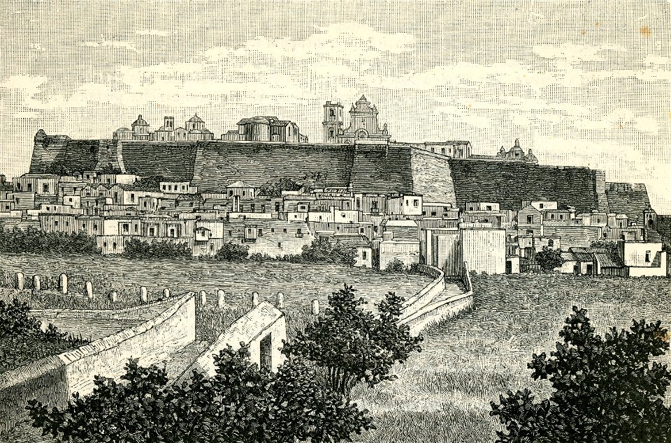 Castello di Lipari (incisore anonimo 1892)