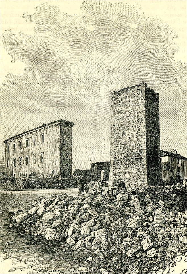 Castello degli Asinari e torre antica in Cartosio