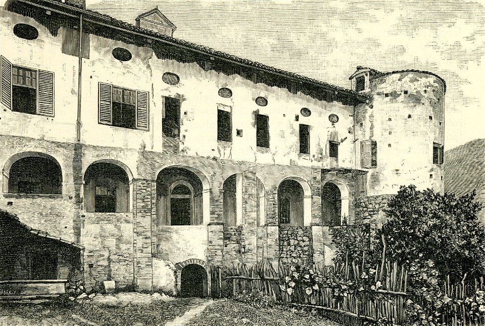 Castello di Viverone xilografia di Barberis