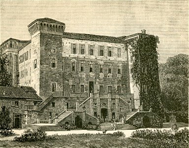 Castello di Vinovo xilografia. Free illustration for personal and commercial use.