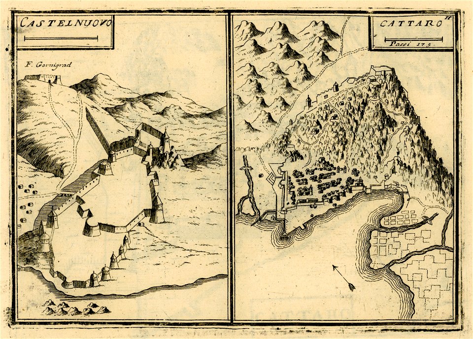 Castelnuovo Cattaro - Coronelli Vincenzo - 1688